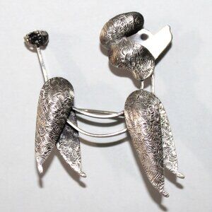 Vintage 1960s Modernist Beau Sterling Silver Poodle Brooch Pin
